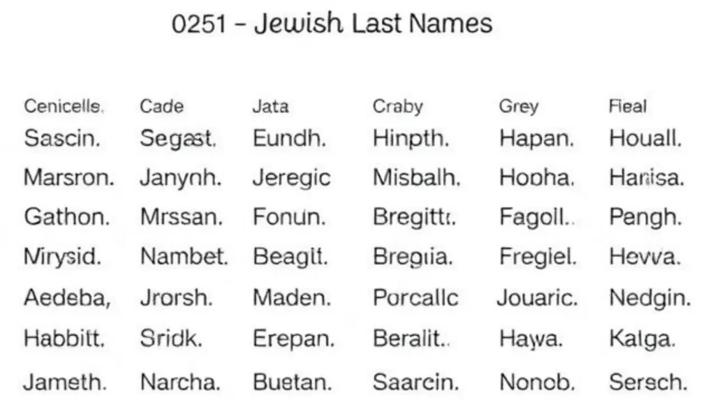 jewish last names