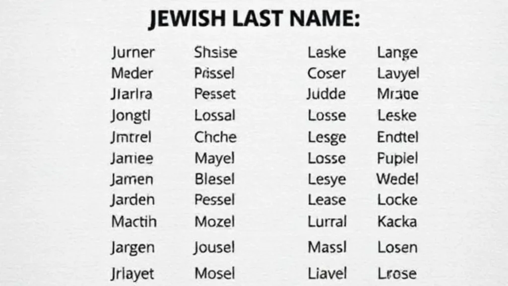 jewish last names