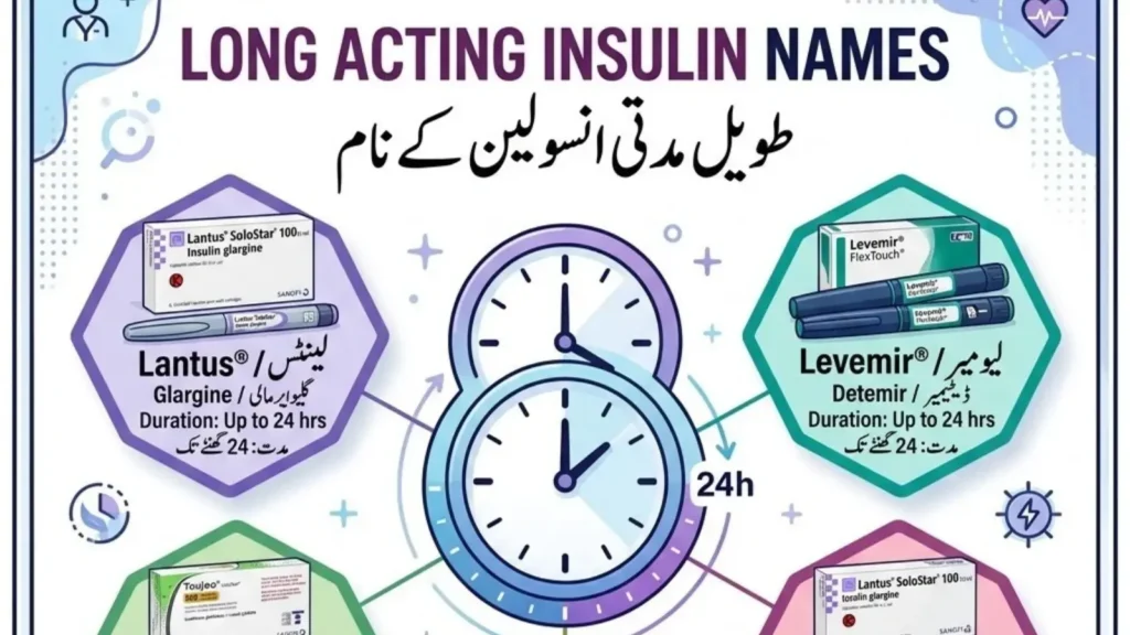 long acting insulin names