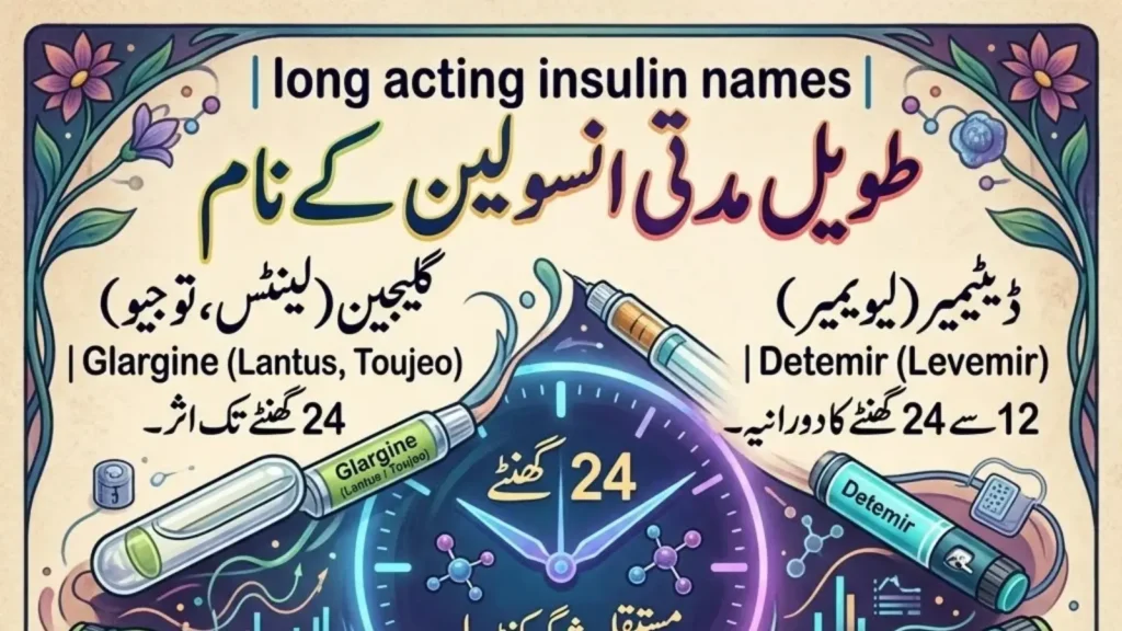 long acting insulin names